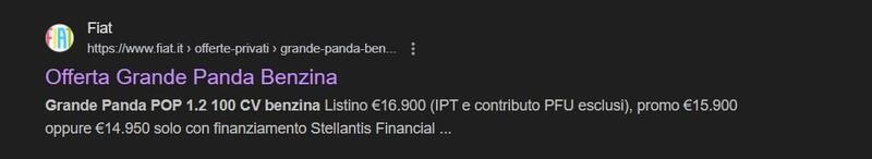Ricerca &quot;grande panda benzina 14.950&quot;