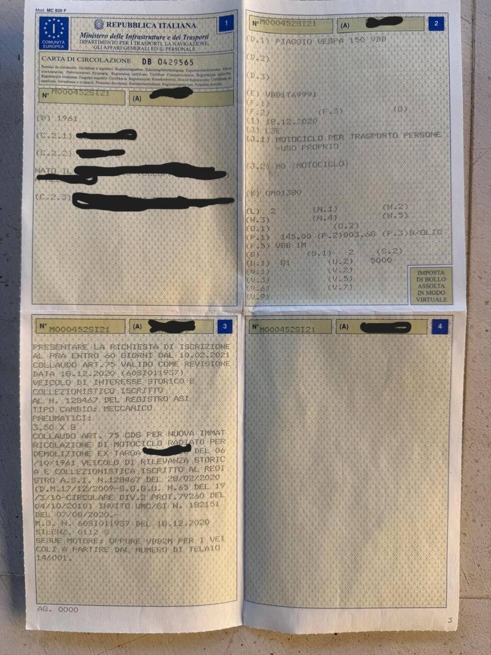 Piaggio PIAGGIO VESPA 150/VBB (VBB1 T) (8)