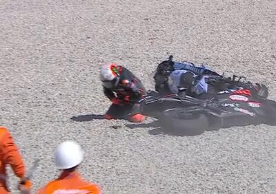 MotoGP 2025. GP della Catalogna. Marco Bezzecchi sulle sue condizioni dopo l'incidente con Aldeguer: Ho un po' di dolore ma niente di rotto, cose che succedono [VIDEO]