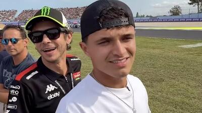 Lando Norris protagonista a Misano: ospite speciale della MotoGP con Valentino Rossi