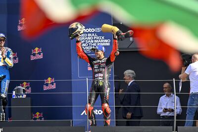 MotoGP 2025. GP di San Marino. Marco Bezzecchi: "Il podio &egrave; difficile da raccontare. Il terzo posto mondiale? Guarda me a Barcellona: ancora &egrave; presto per pensarci"