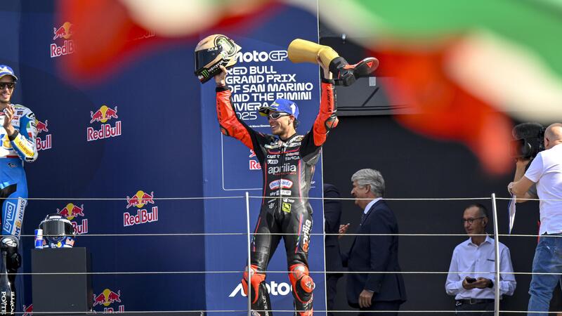 MotoGP 2025. GP di San Marino. Marco Bezzecchi: &quot;Il podio &egrave; difficile da raccontare. Il terzo posto mondiale? Guarda me a Barcellona: ancora &egrave; presto per pensarci&quot;
