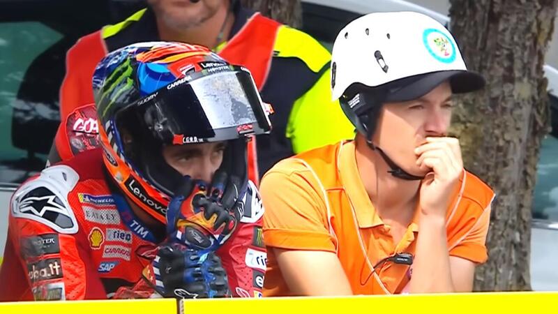 MotoGP 2025. GP di San Marino. Pecco Bagnaia chiuso nel box per ore: &quot;La soluzione mi sembra ancora lontana. Appena ho provato a fare di pi&ugrave; sono caduto&quot; [VIDEO]