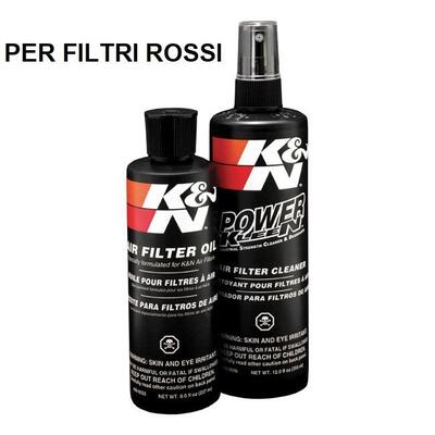 Kit K&amp;N per pulizia e manutenzione filtri aria ROS