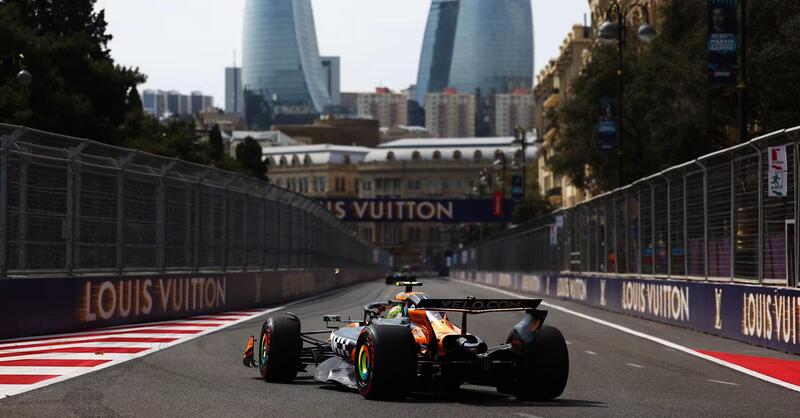 F1. Norris davanti a Piastri e Leclerc nella FP1 di Baku: guai alla PU per l&rsquo;australiano, bandiera rossa e colpo al muro per Hamilton