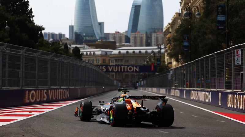 F1. Norris davanti a Piastri e Leclerc nella FP1 di Baku: guai alla PU per l&rsquo;australiano, bandiera rossa e colpo al muro per Hamilton