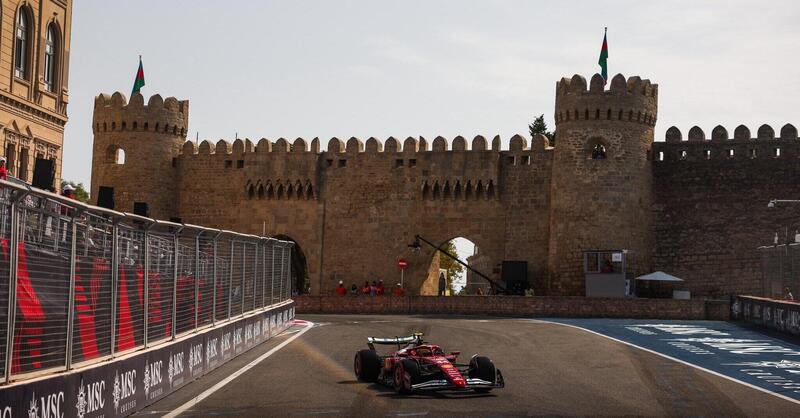 F1. GP Baku: Ferrari domina la FP2 con Hamilton e Leclerc, McLaren paga errori e assetto con Norris nel muro