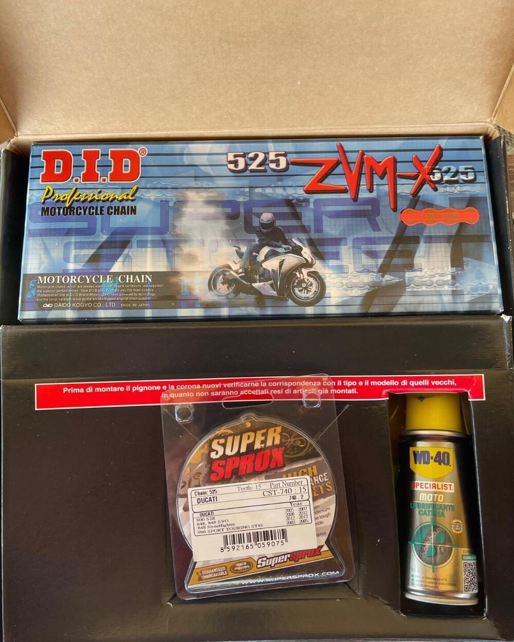 KIT TRASMISSIONE DID PROF. MODIFICA 525 per DUCATI (3)