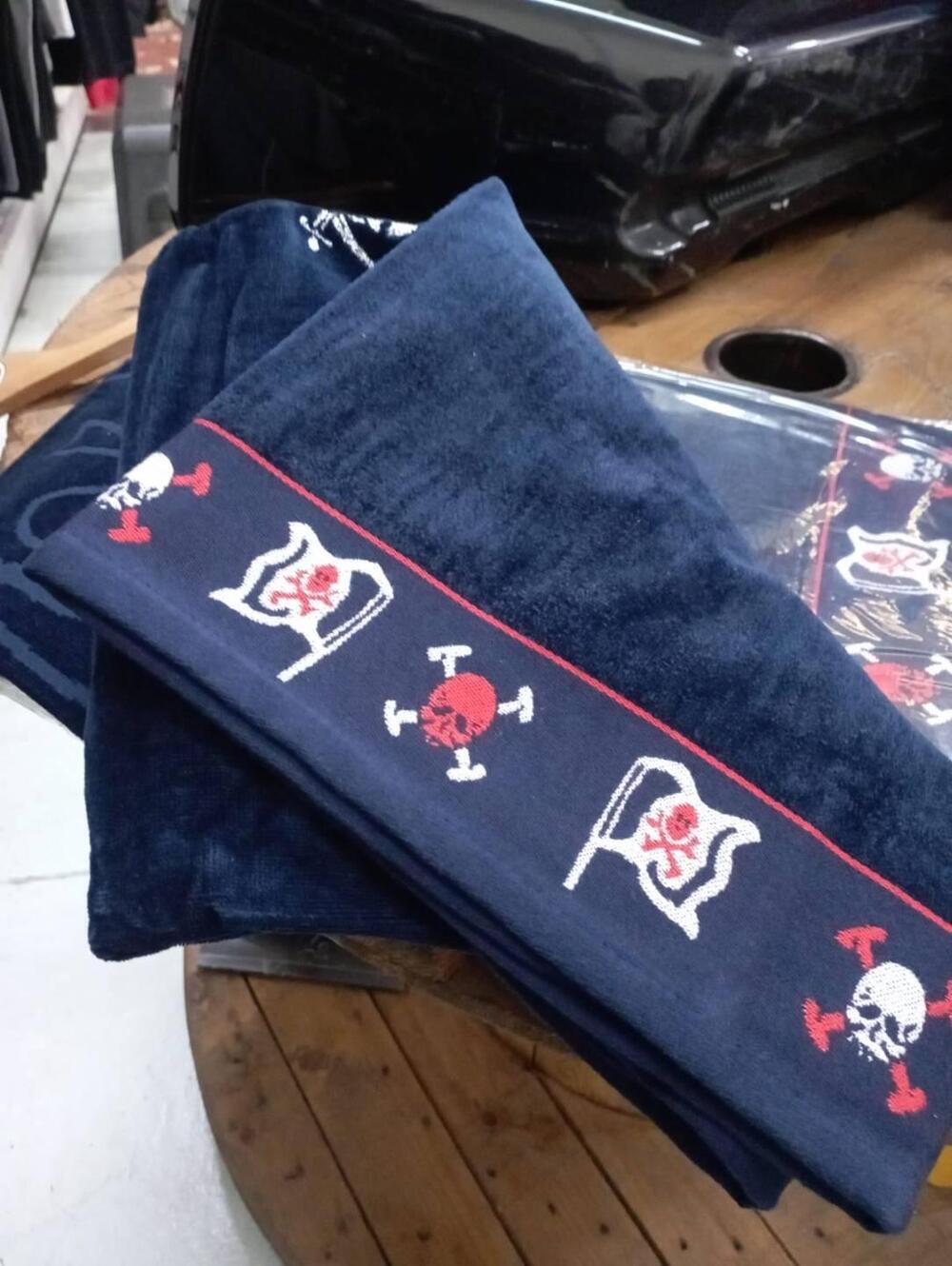 Telo mare in spugna Charro 100% cotone Blu 90x170 (4)