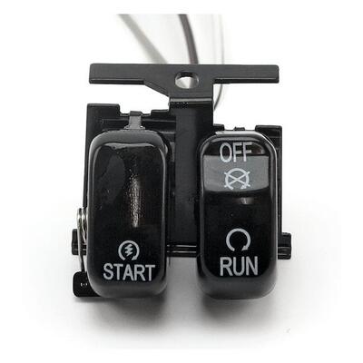 Kit pulsanti Start/Run/Off neri per Sportster dal 