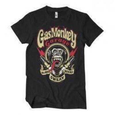 T-SHIRT GAS MONKEY GARAGE Spark Plugs Taglia L Col