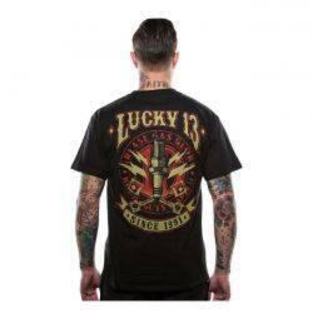 T-SHIRT LUCKY 13 AMPED Taglia M Colore Nero
