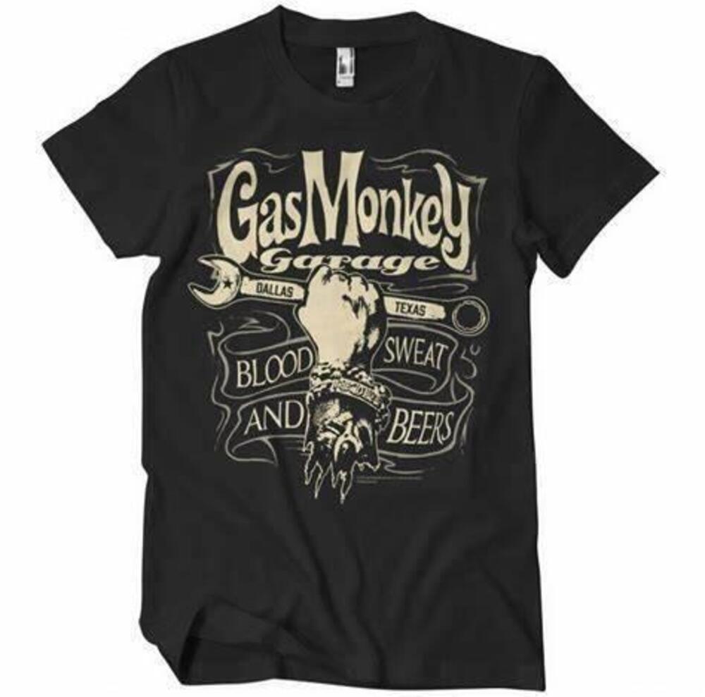 T-SHIRT GAS MONKEY GARAGE WRENCH LABEL Taglia XL C