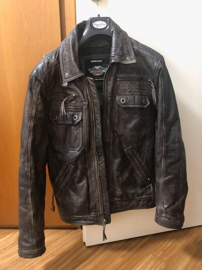 Giubotto in pelle marrone Harley-Davidson