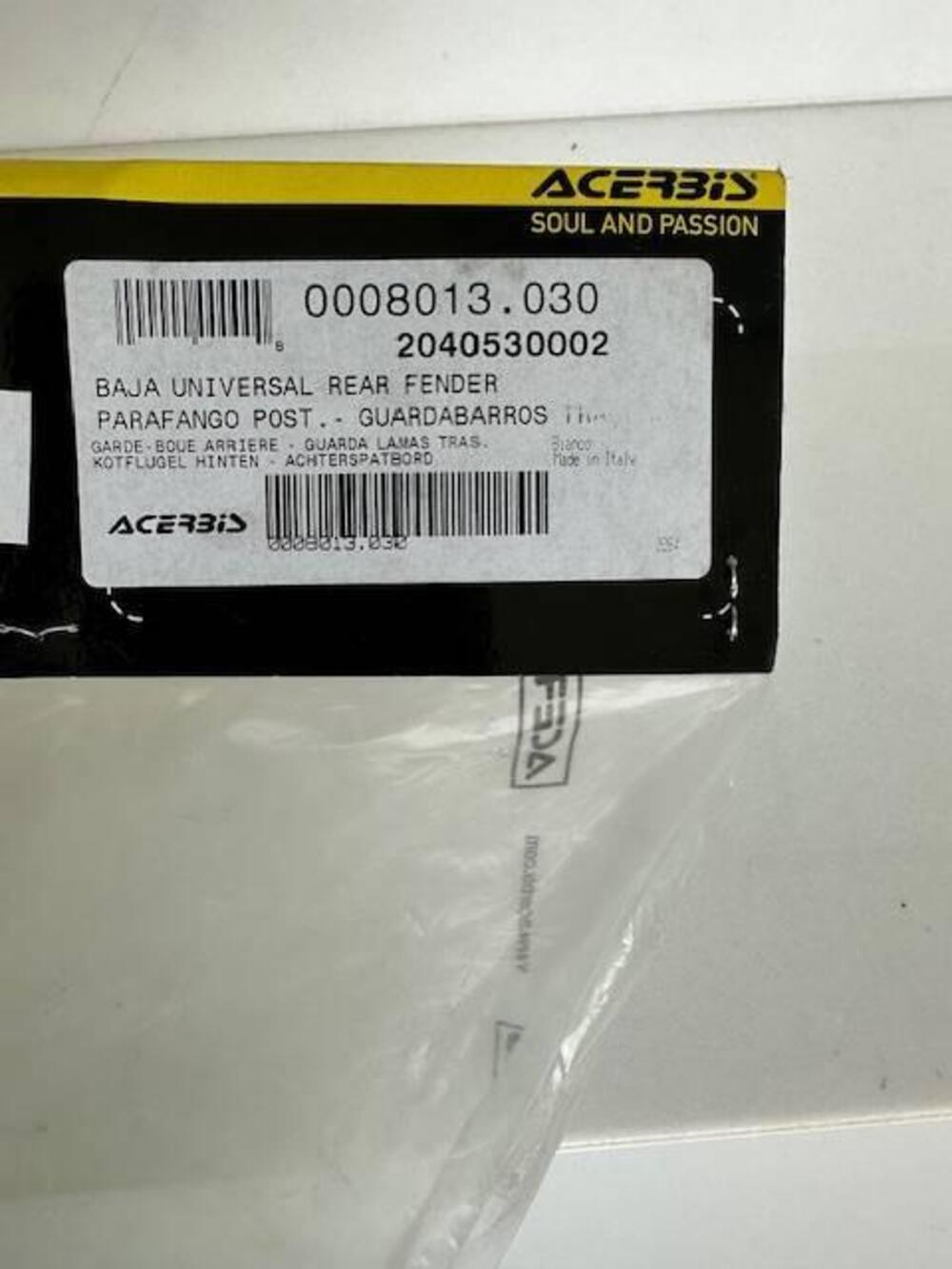 Parafango posteriore Acerbis Baja nuovo. (4)