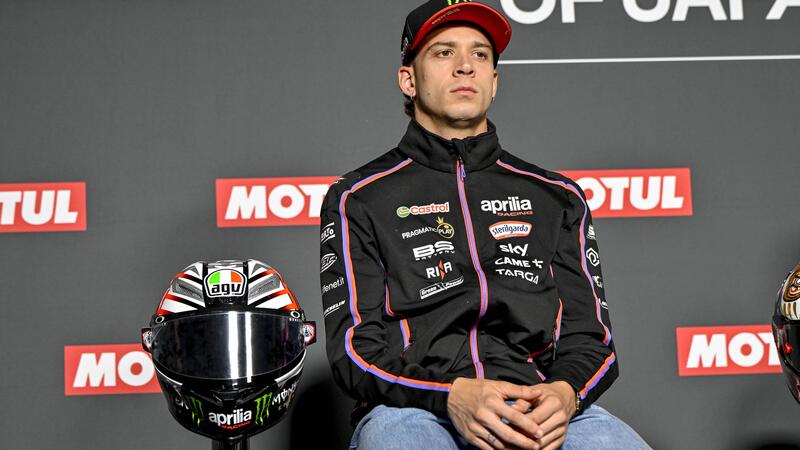 MotoGP 2025. GP del Giappone. Marco Bezzecchi, primo dopo due cadute: &quot;Gli incidenti? Penso che siano pi&ugrave; derivati dalla gomma anteriore di stamattina&quot;