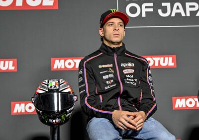 MotoGP 2025. GP del Giappone. Marco Bezzecchi, primo dopo due cadute: Gli incidenti? Penso che siano più derivati dalla gomma anteriore di stamattina