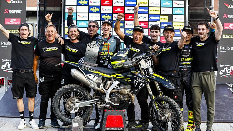 Lesiardo trionfa al GP d&rsquo;Italia e scrive la storia. E&#039; la prima vittoria di Triumph nell&#039;enduro