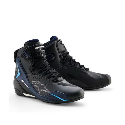 Scarpe Moto Alpinestars Faster 4 Drystar Blu Ciano