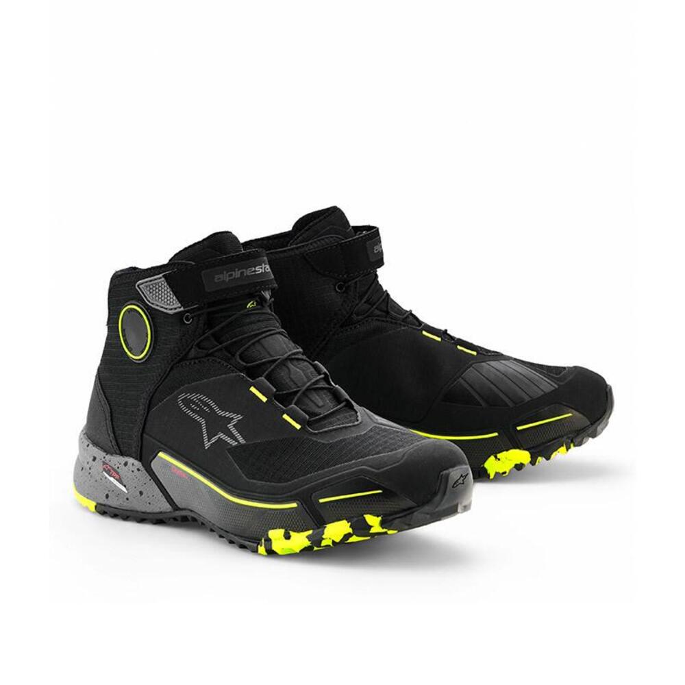 Scarpe Moto Alpinestars CR-X Drystar Grigio Giallo