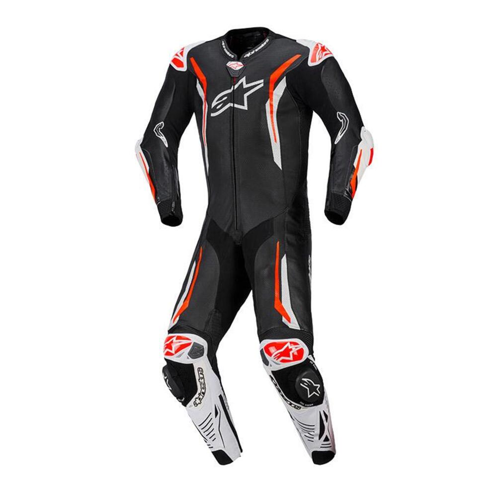 Tuta Moto Pelle Alpinestars GP Tech V5 Nero Bianco