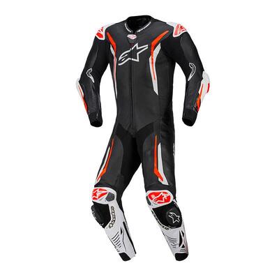 Tuta Moto Pelle Alpinestars GP Tech V5 Nero Bianco