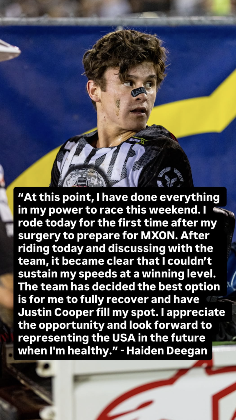 Le parole rilasciate da Haiden Deegan