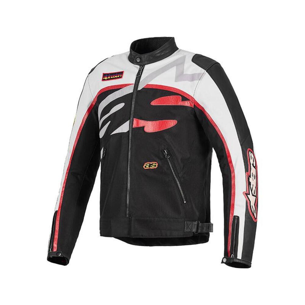 Giacca Moto Alpinestars Axton Bianco Rosso