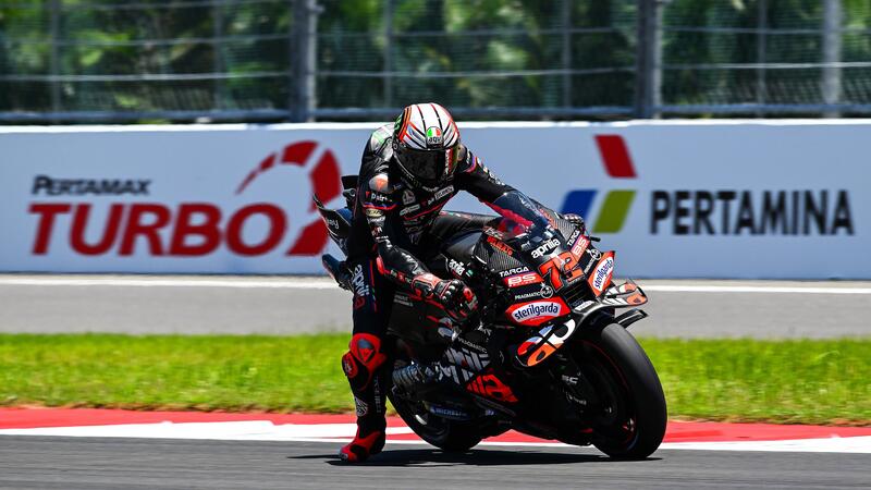 MotoGP 2025. GP dell&#039;Indonesia. Pre-qualifiche: Bezzecchi davanti a tutti, sia Marquez (+ 2 cadute!) che Bagnaia fuori dalla Q2! [RISULTATI]