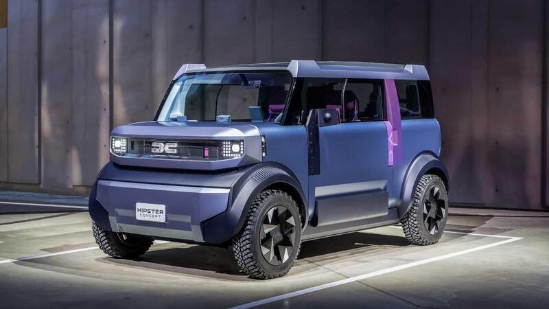 Dacia Hipster Concept: la minicar elettrica da 3 metri con 4 posti veri e bagagliaio da 500 litri