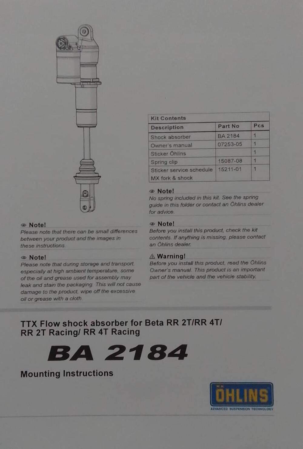 Öhlins TTX Flow DV MX & Enduro BA 2184 (2)