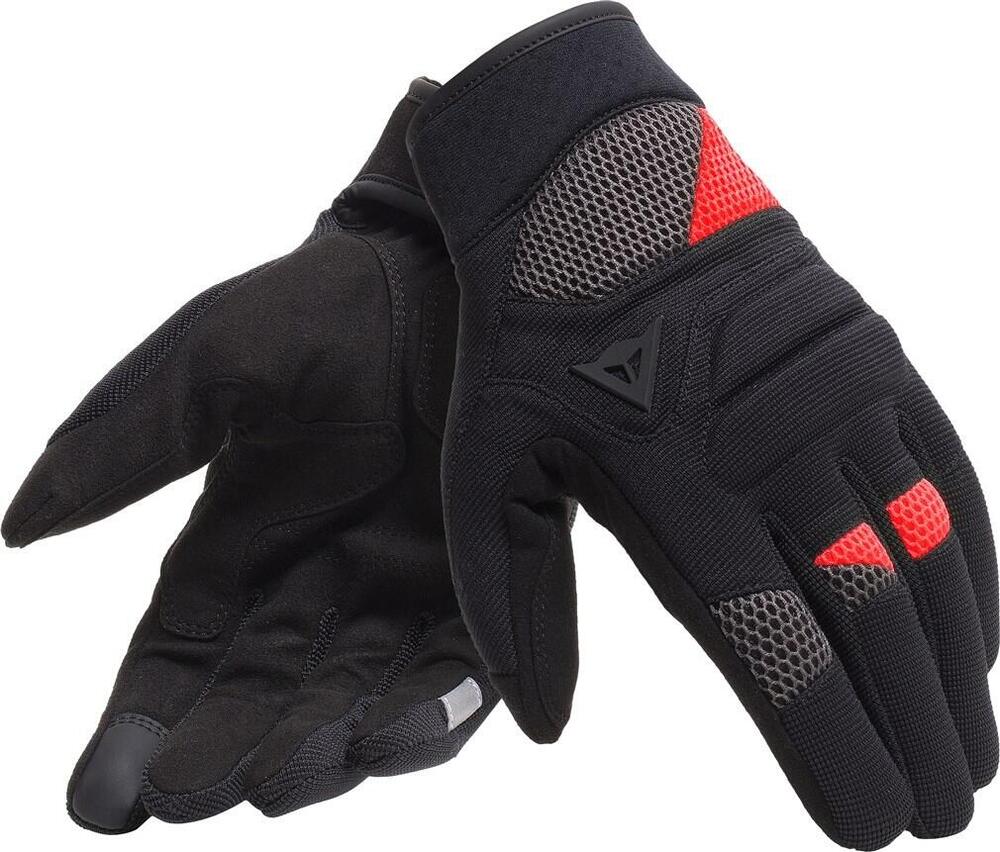 Guanti moto estivi Dainese FOGAL UNISEX Nero Rosso