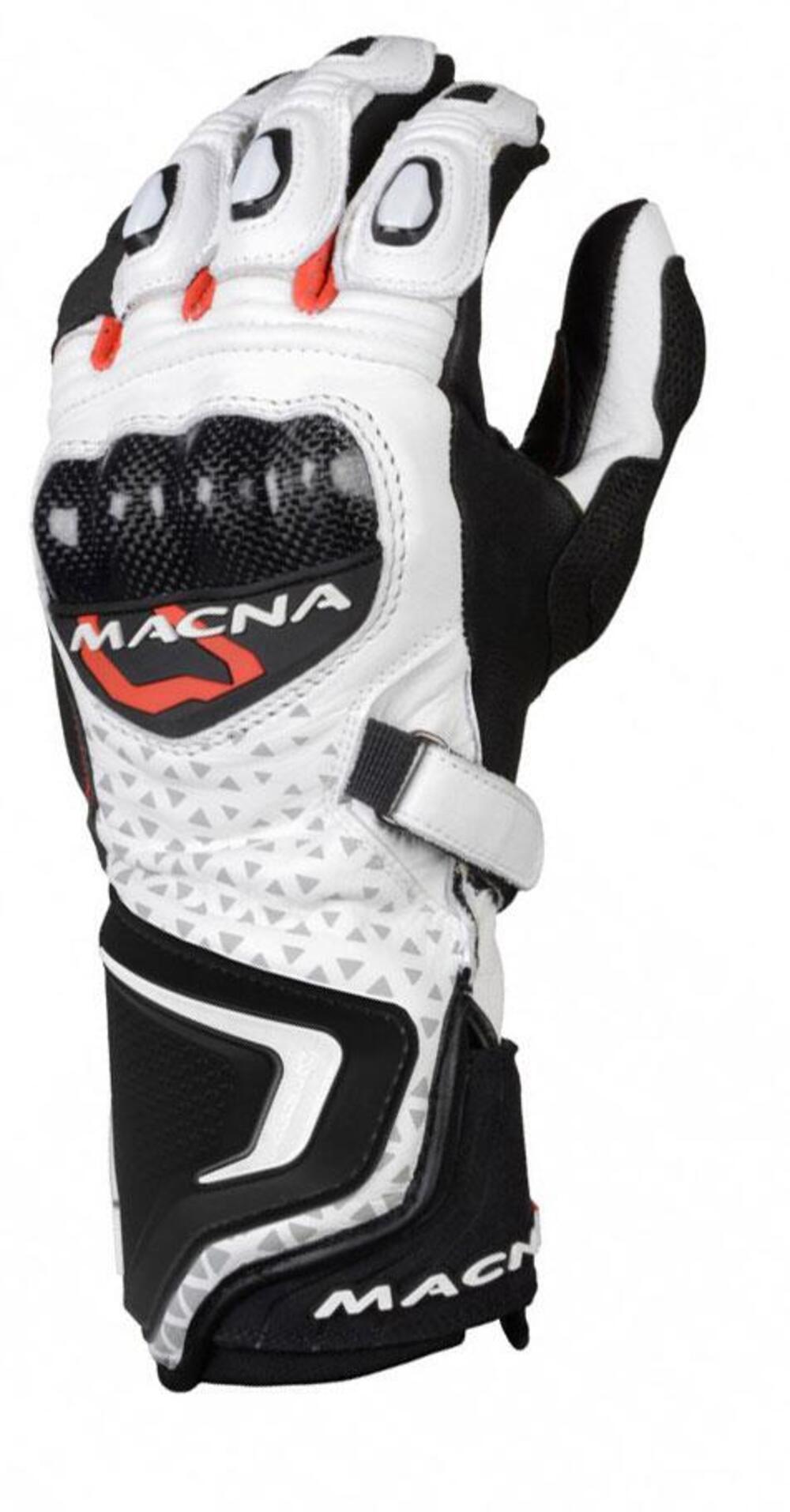 Guanti moto pelle estivi racing Macna Track R con