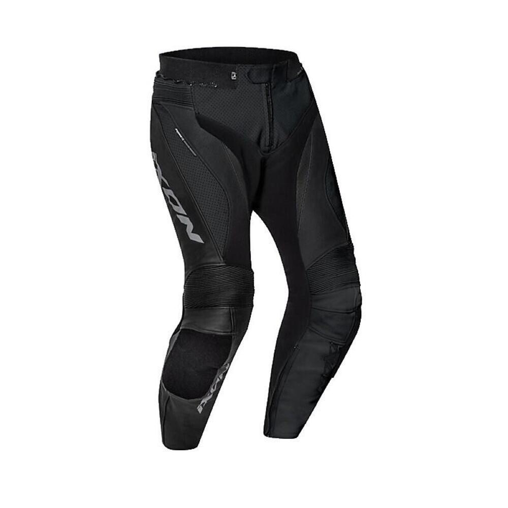 Pantaloni moto pelle estivi Ixon FALCON Nero