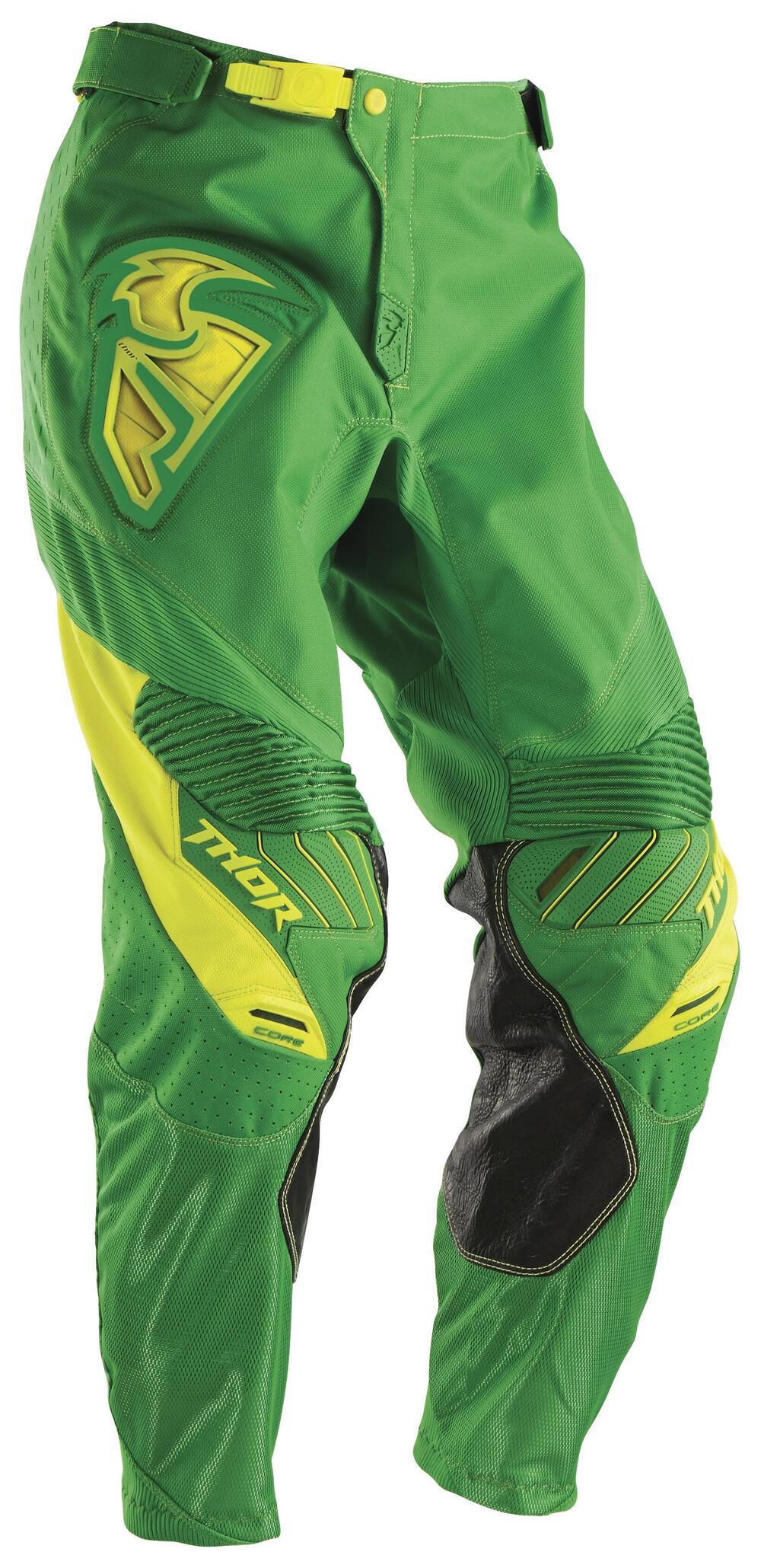 Pantaloni cross Thor Core Contro verde kelly giall