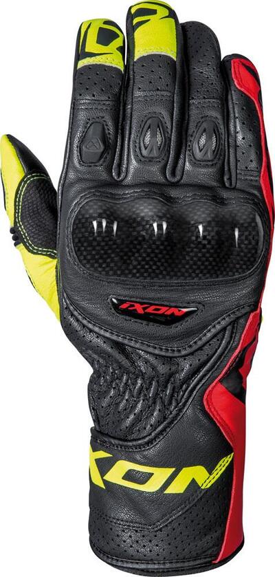 Guanti moto pelle estivi Ixon RS CIRCUIT R nero ro