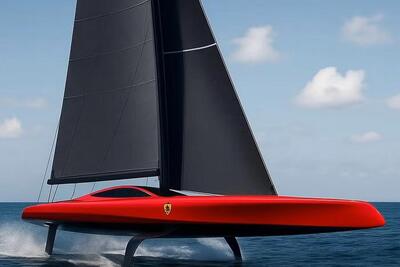 Ferrari Hypersail, ecco cos&rsquo;ha in comune il monoscafo volante con la prima Ferrari 100% elettrica 