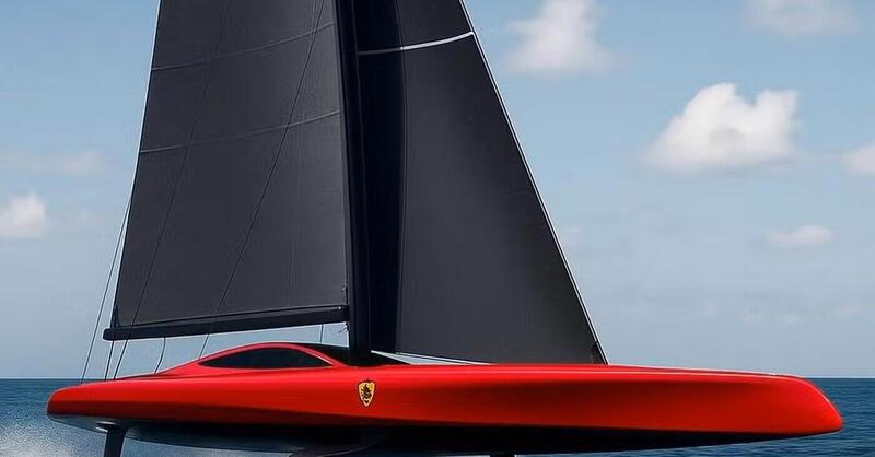 Ferrari Hypersail, ecco cos&rsquo;ha in comune il monoscafo volante con la prima Ferrari 100% elettrica 