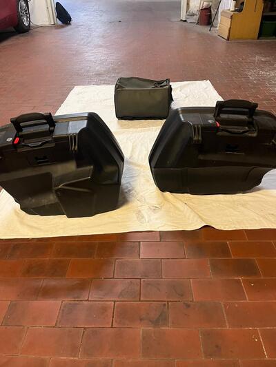 Valige e borsa originale BMW + vetro mini per Mot