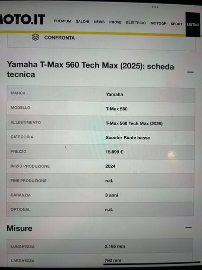 Yamaha T-Max 560 (2022 - 24) usata