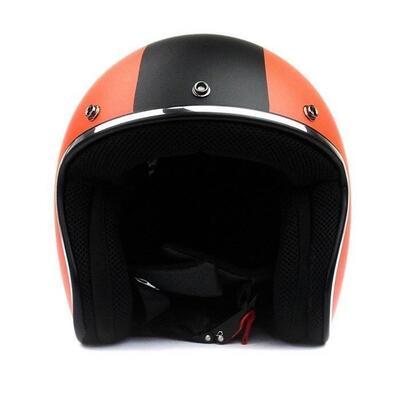 Casco Jet Custom BHR 811 Colore Arancio opaco Nero