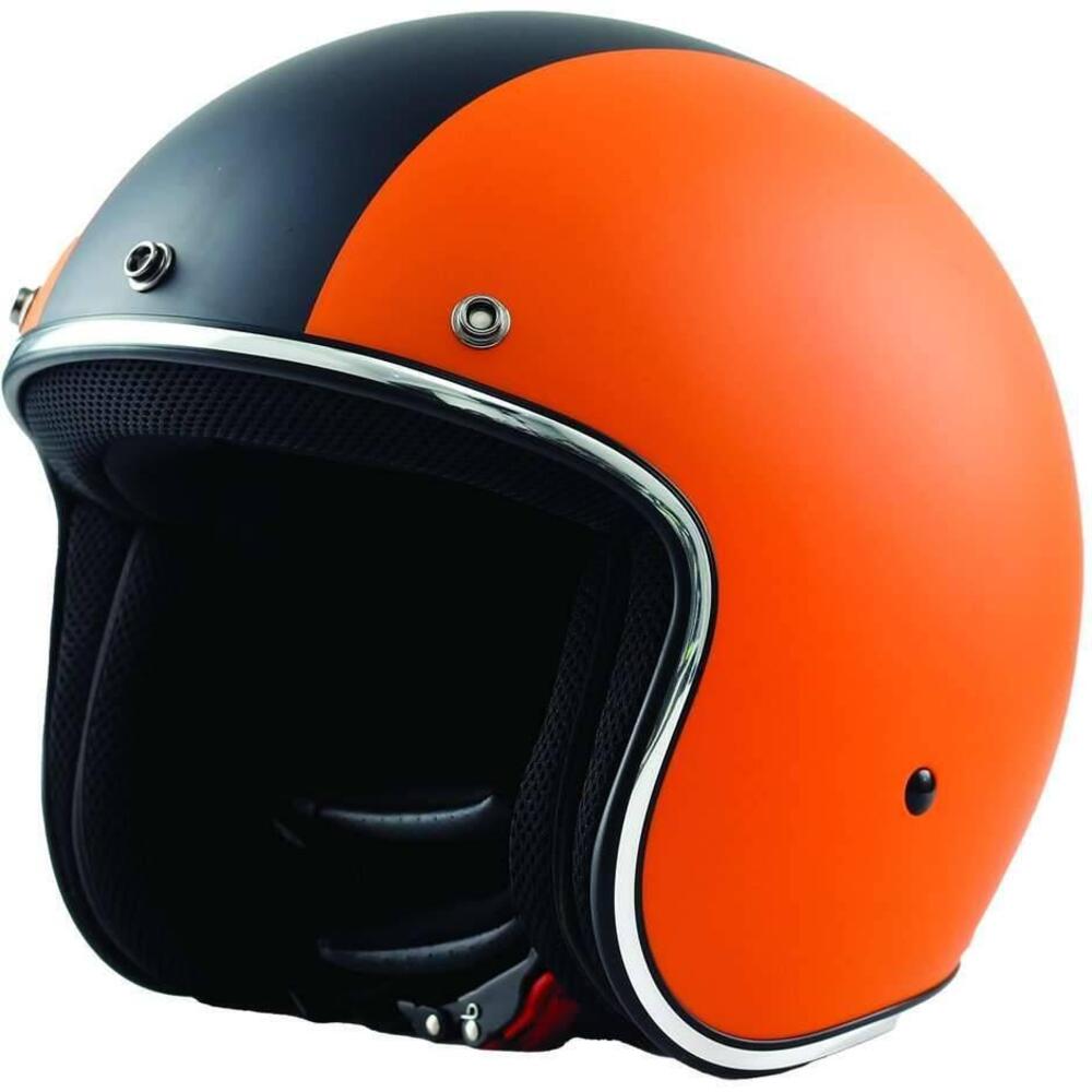 Casco Jet Custom BHR 811 Colore Arancio opaco Nero (2)