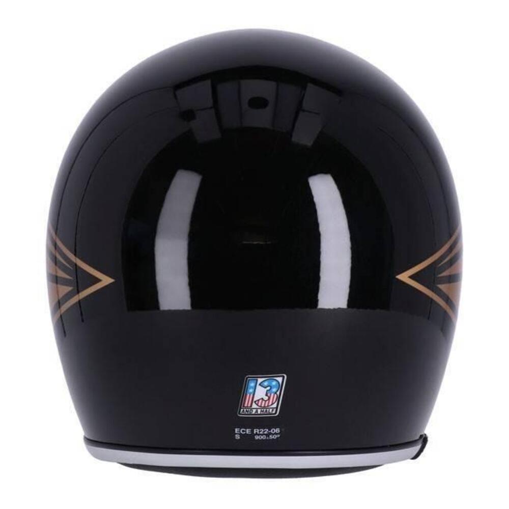 Casco Jet Roeg 13 and a half Nero lucido grafica o (4)
