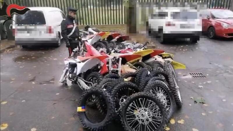 Moto rubate: smantellata banda, cinque denunciati e quindici moto recuperate 