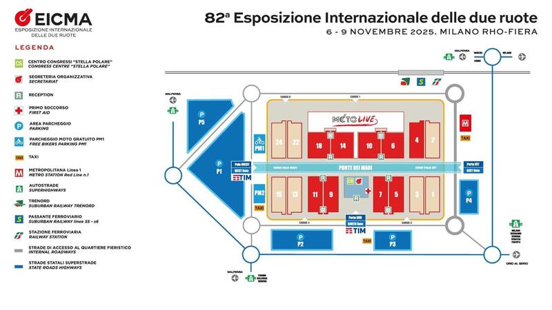 La pianta di EICMA 2025