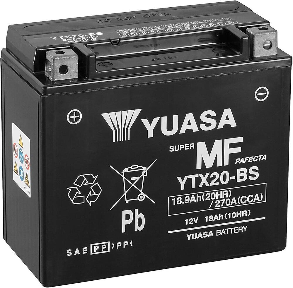 Batteria Yuasa YTX20H-BS per FX e FXR dal 1971 al