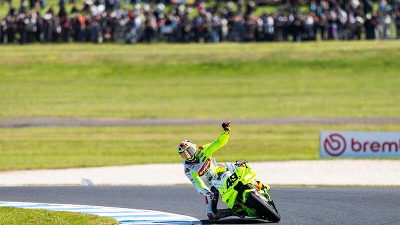 MotoGP 2025. GP dell&#039;Australia. Fabio Di Giannantonio, podio con la febbre: &quot;Partendo decimo &egrave; difficile vincere. Voglio congelare questo anteriore&quot;