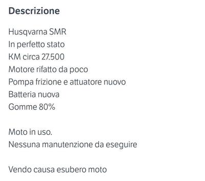 Husqvarna SM 510 R (2006) usata