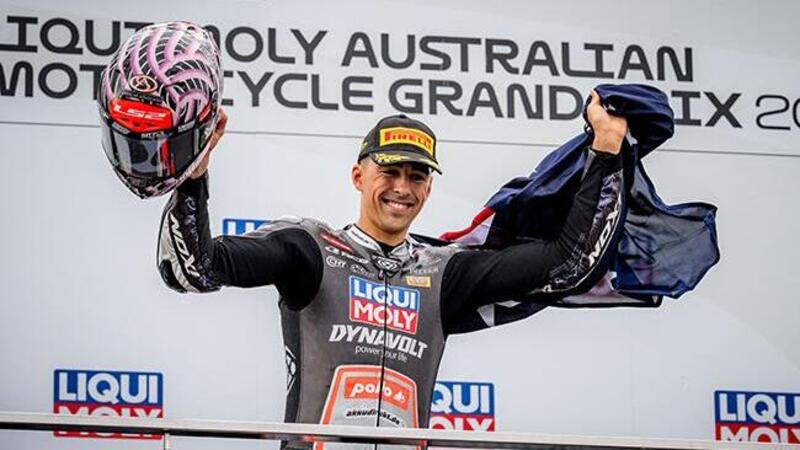 MotoGP 2025. GP dell&#039;Australia. Moto2: Senna Agius eroe in casa! Sul podio Diogo Moreira, a -2 punti da Manu Gonzalez