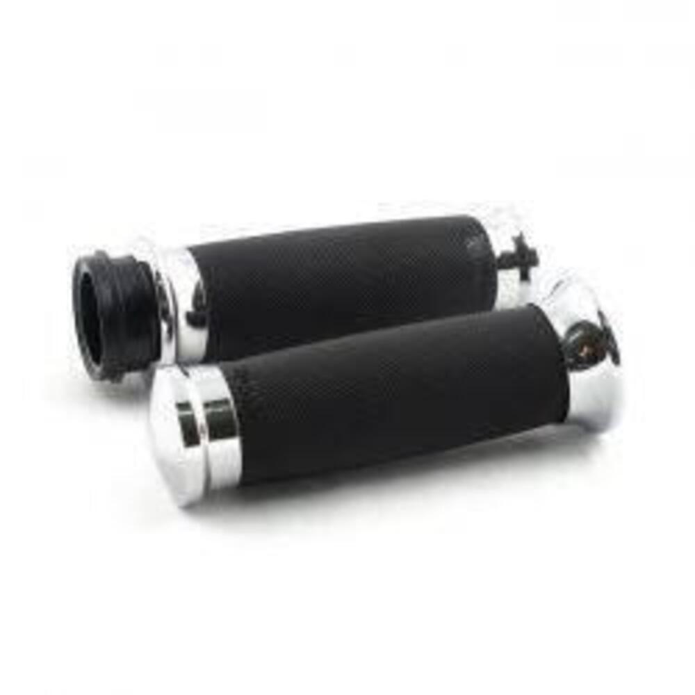 Manopole Avon Custom Contour grips, chrome Avon Grips